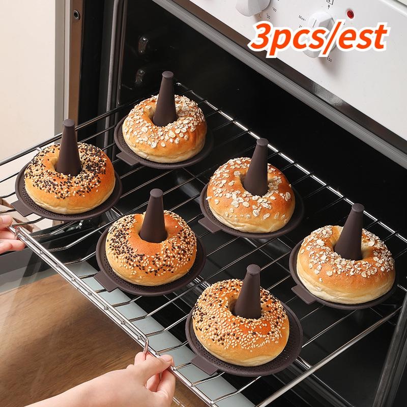 Donut Mold Silicone - 3'lü Set Donut Silikon Pişirme Kalıbı