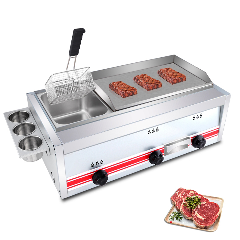 Mini Pancake Griddle - Ticari Paslanmaz Çelik Gazlı Teppanyaki Kızartma