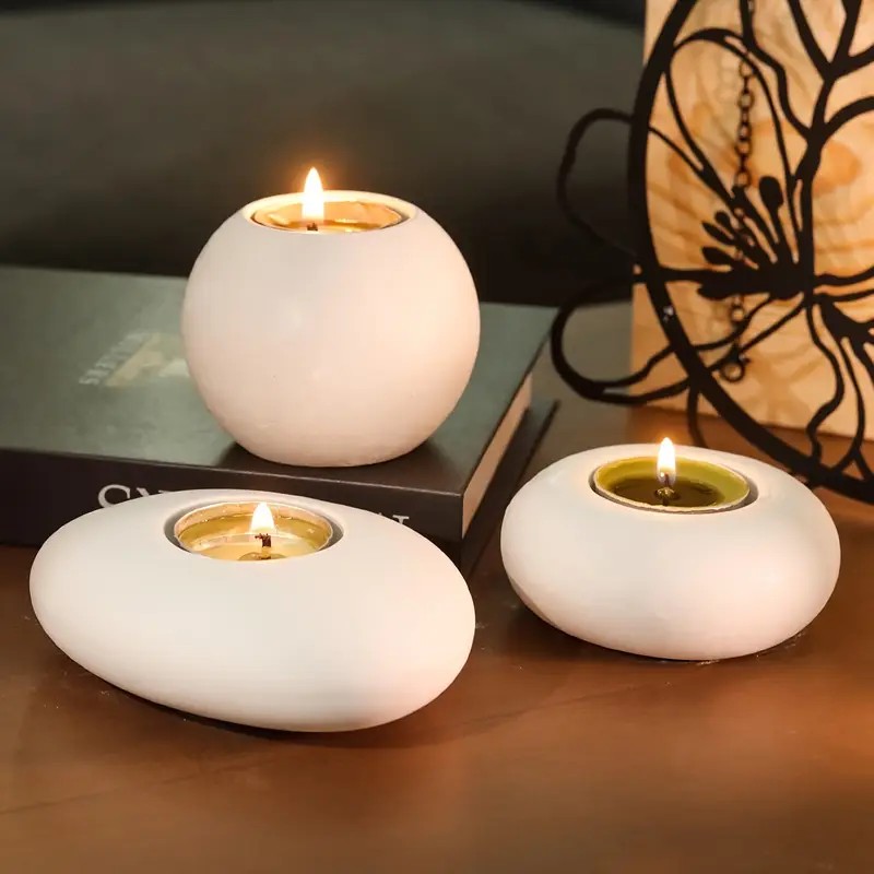 Potsticker Mold - Tealight Mumluk Reçine Silikon Kalıp, Kristal