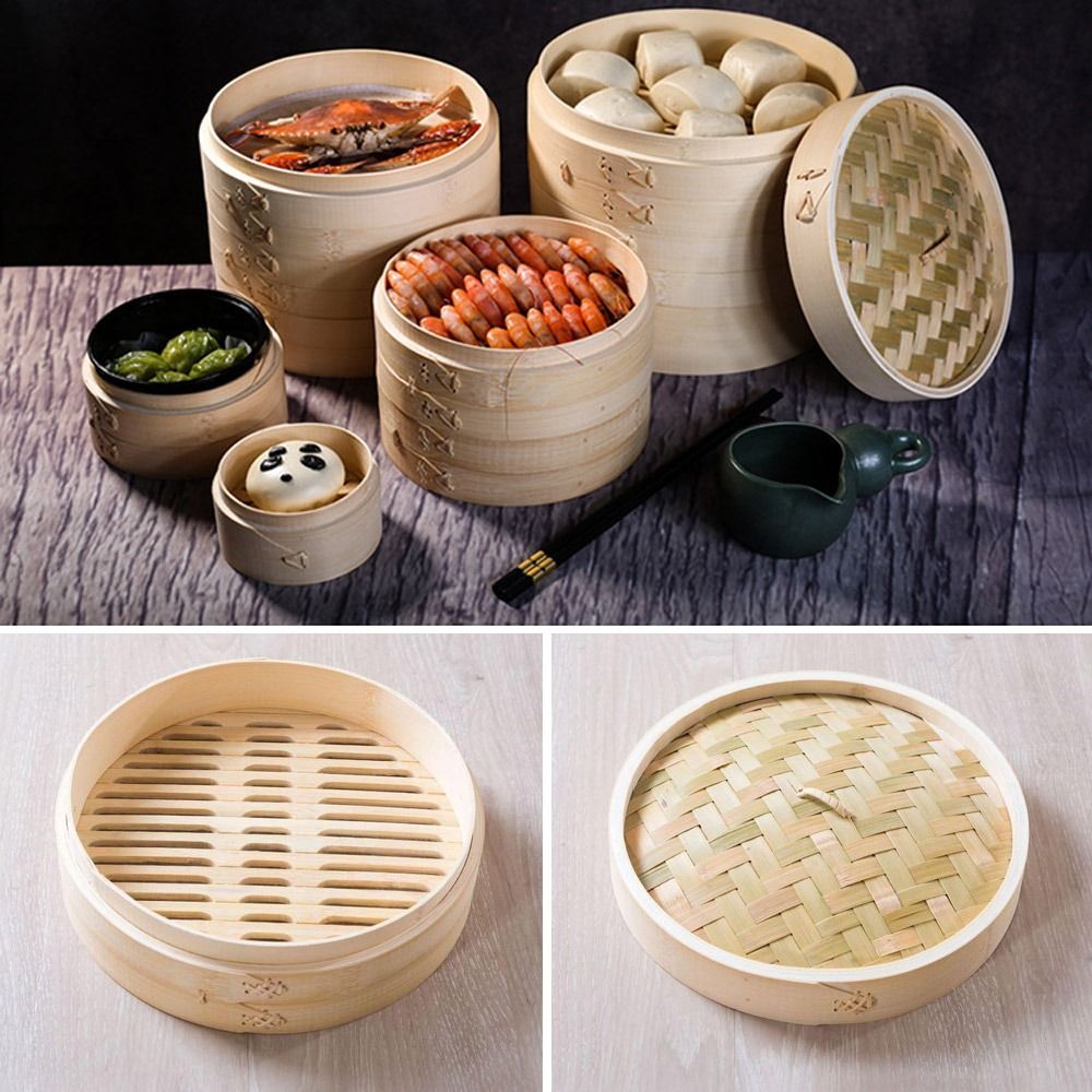 Bao Steamer Bamboo - Çin vapur bambu vapur pişirme için