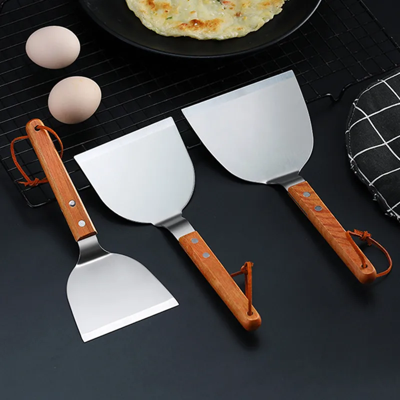 Paslanmaz çelik ahşap saplı Te - Okonomiyaki Spatula incelemesi ve fiyatı