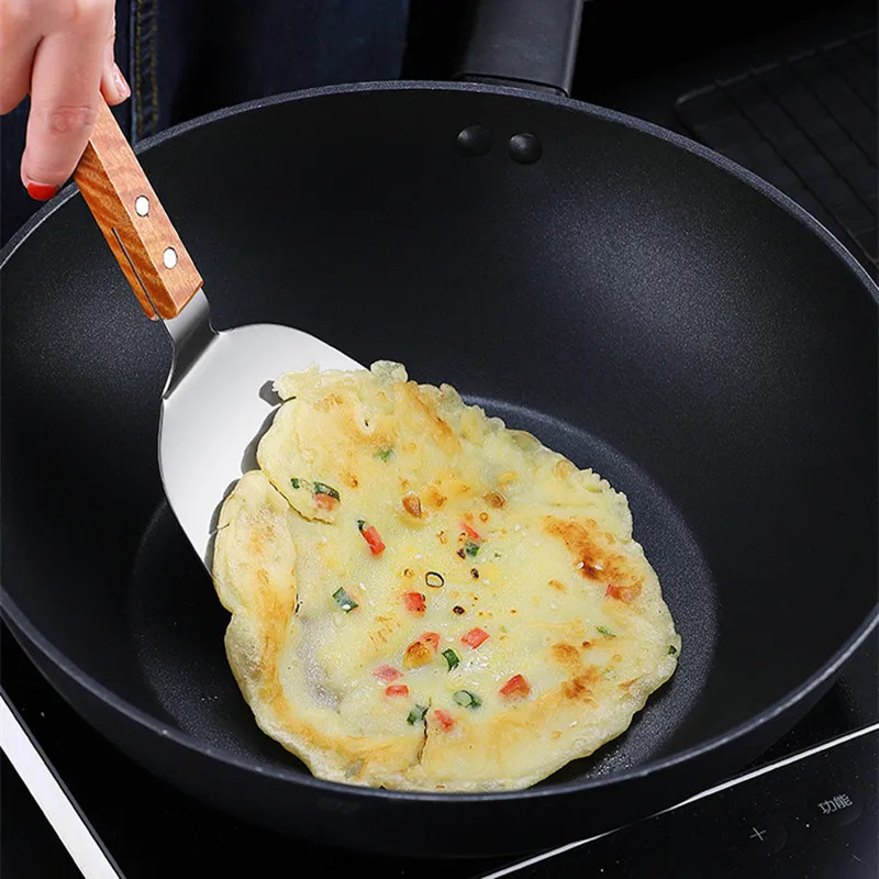 Paslanmaz çelik ahşap saplı Te - Okonomiyaki Spatula incelemesi ve fiyatı