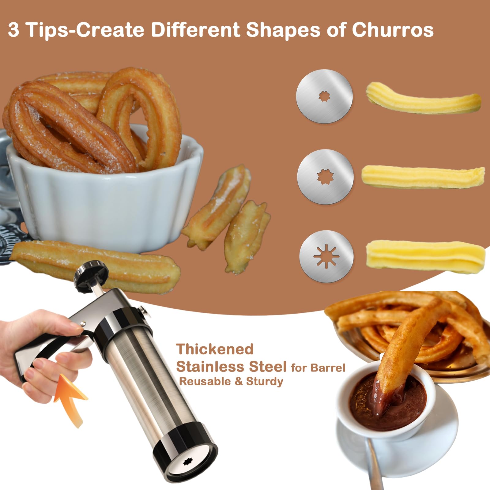 Geleneksel Churro Maker Makine - Churros Maker Gun incelemesi ve fiyatı
