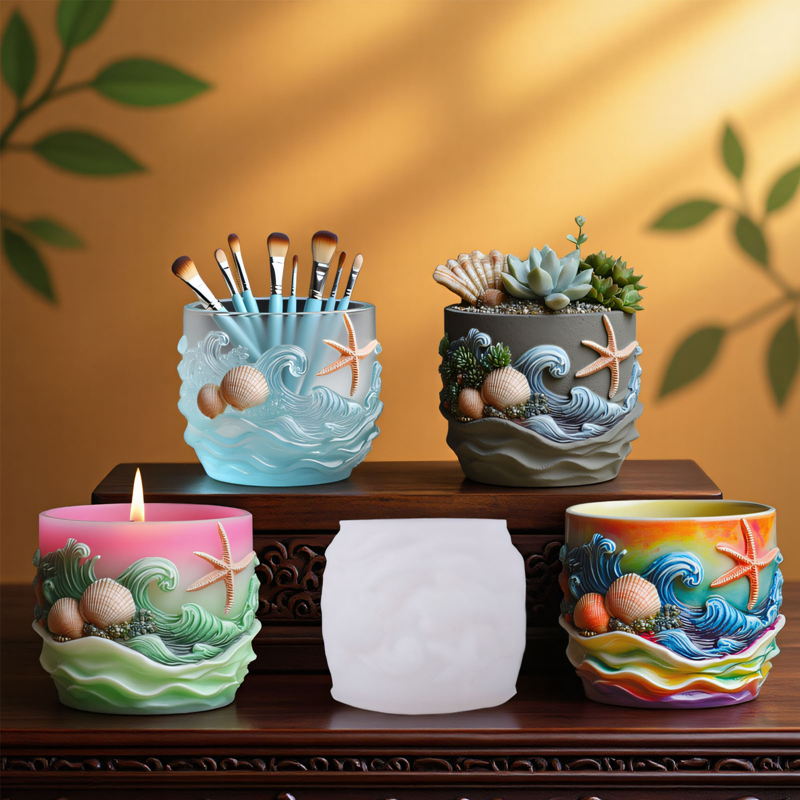 Deniz Yaşamı Rölyefli Sukulent - Potsticker Mold incelemesi ve fiyatı