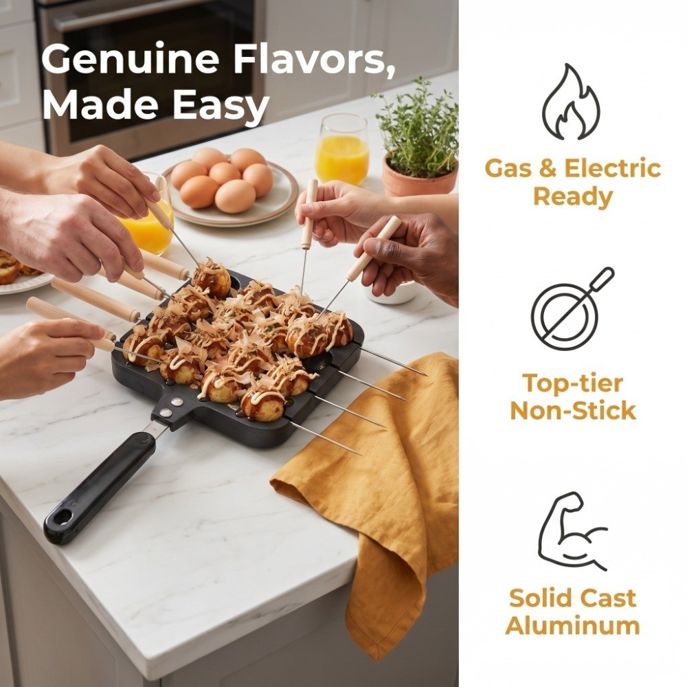 Döküm Alüminyum Takoyaki Izgar - Takoyaki Grill Plate incelemesi ve fiyatı